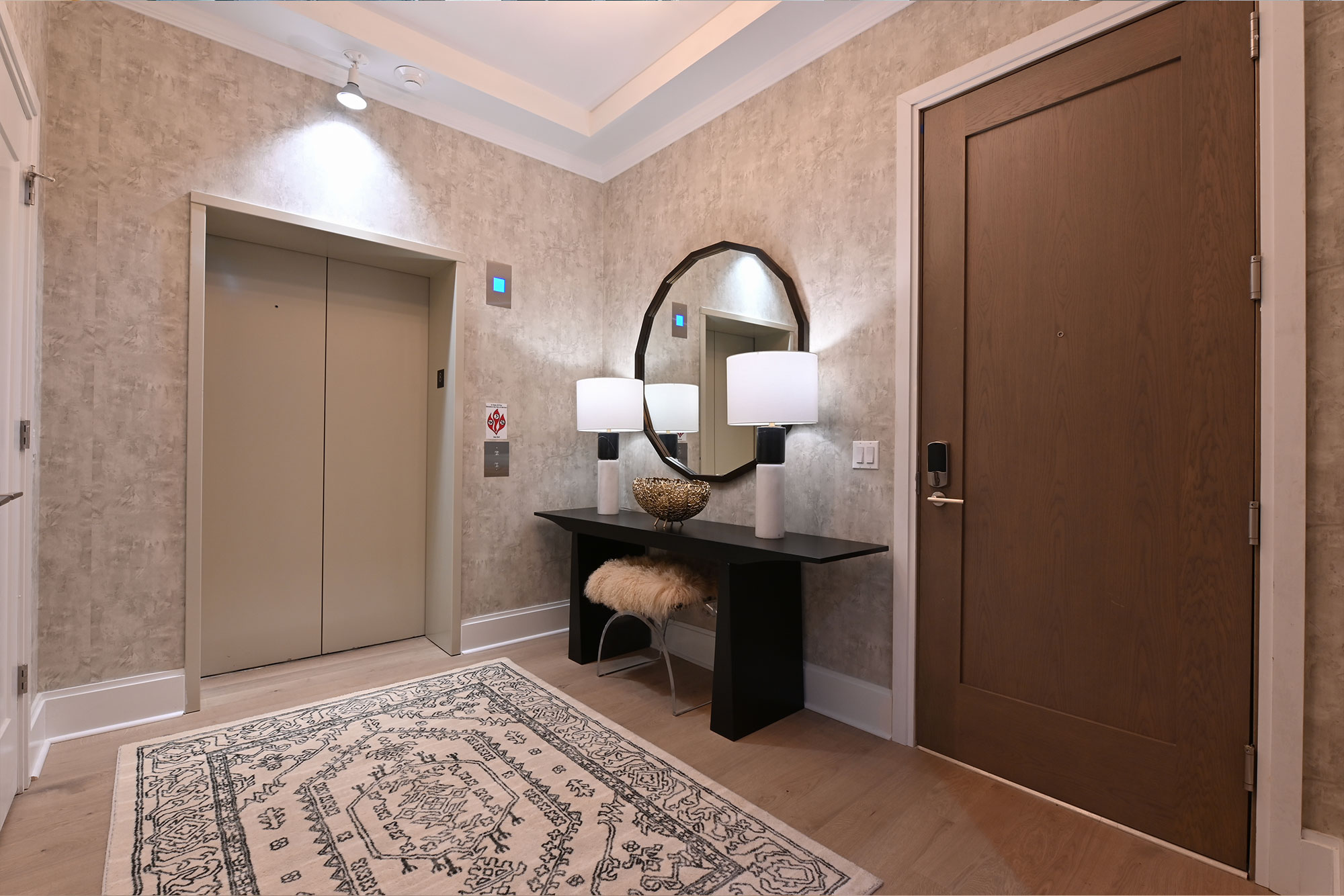 Direct-entry elevator in select residences.